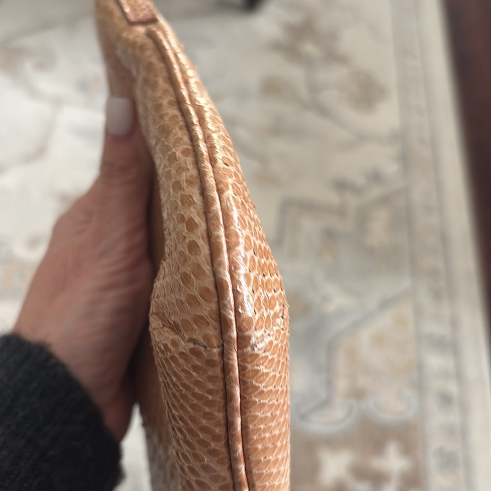 ✨GUCCI Y2K Tom Ford Era Tan Python Snake Pouchette Shoulder Bag - Picture 14 of 16